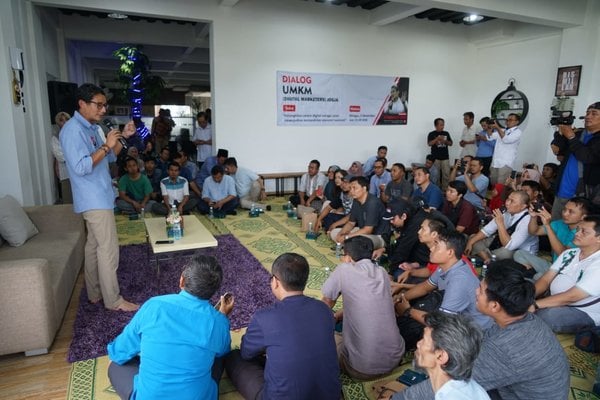  Sandiaga Uno Janji Bebaskan Pajak UMKM Digital Bila Jadi Wapres