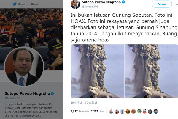  Gara-Gara Hoax Gunung Soputan, Kunjungan Wisman ke Sulut Anjlok 34 Persen