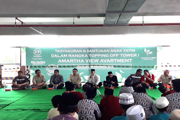  PP Properti Topping Off Apartemen Amartha View