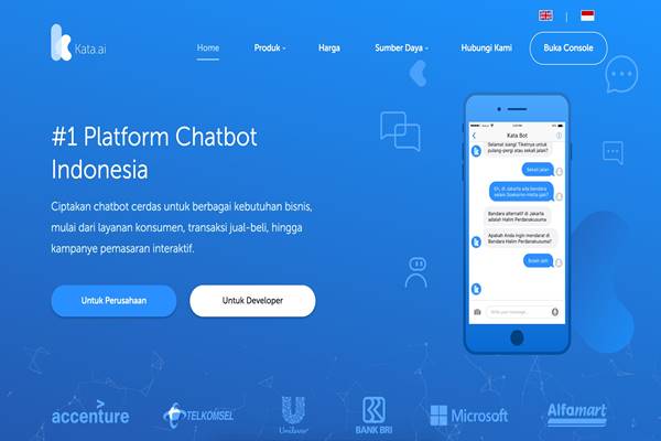  Kata.ai Kembangkan AI Percakapan dan Informasi Teks