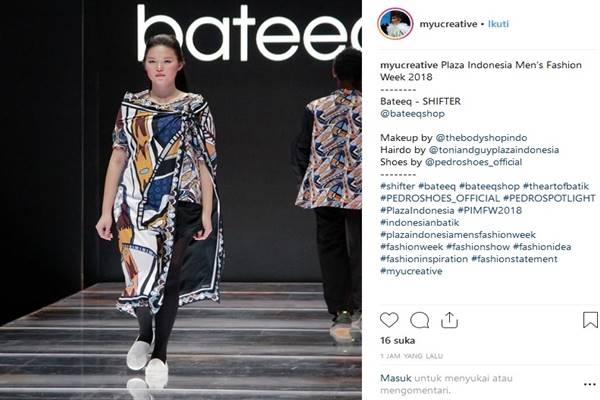 Michelle Tjokrosaputro mengusung tema Shifteryang terinspirasi dari film Transformers sebagai motif koleksi batik terbarunya./Instagram@#bateeq