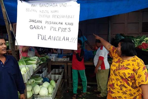  Sandiaga Ditolak di Pasar Kota Pinang, Timses Jokowi Tuding Ada Skenario