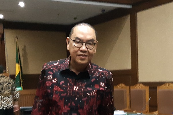 Pemegang saham Blackgold Natural Resources Ltd, Johanes Budisutrisno Kotjo, di Pengadilan Tipikor Jakarta, Kamis (15/11/2018). -Bisnis.com/Samdysara Saragih