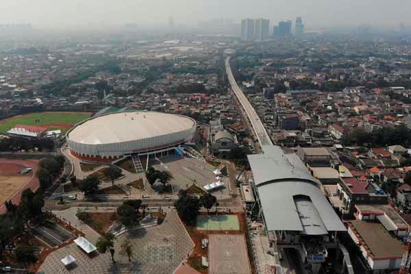  Beroperasi 2019, Stasiun LRT Velodrome & Halte Transjakarta Bakal Terhubung Skybridge 