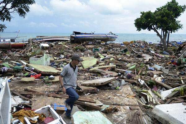  Tsunami di Lampung Selatan Renggut 60 Korban Jiwa, Ribuan Warga Mengungsi