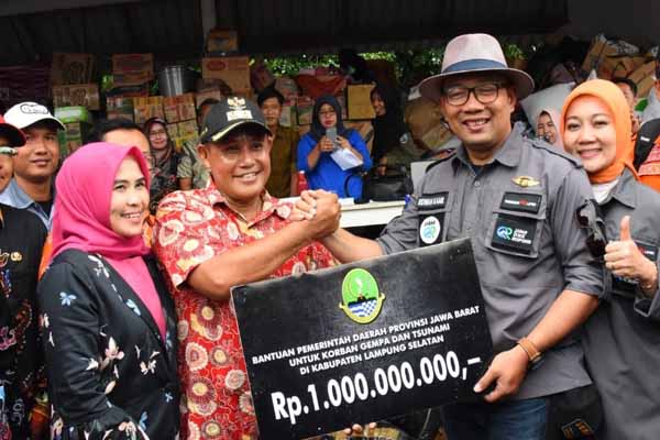  Jabar Bantu Rp1 Miliar untuk Lampung Selatan