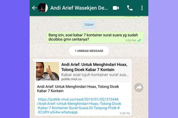  Ribut Tujuh Kontainer Surat Suara Dicoblos, Cuitan Andi Arief di Twitter Dihapus