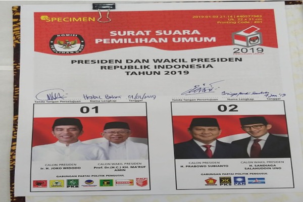  Sudah Disetujui, Surat Suara Pemilu 2019 Siap Dicetak