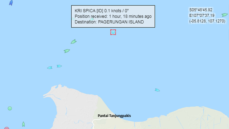  Sinyal CVR Lion Air PK-LQP Tinggal 12 Hari lagi:  KRI Spica Bermanuver  18 Km di Utara Tanjung Pakis