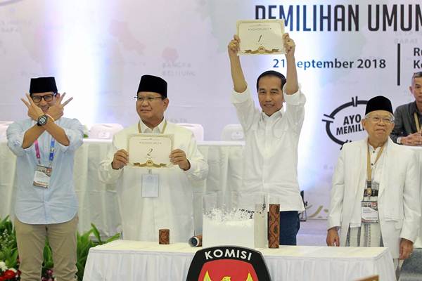  Jelang Debat Pilpres, Relawan Jokowi-Prabowo Gelar Pertandingan Badminton Persahabatan