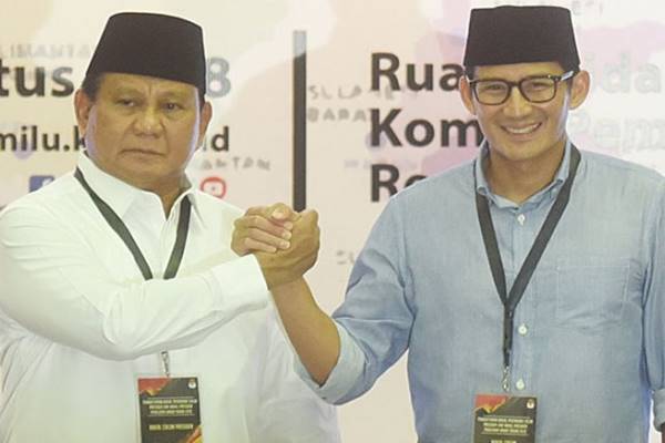  DEBAT PILPRES 2019: Profil Prabowo dan Sandiaga Uno