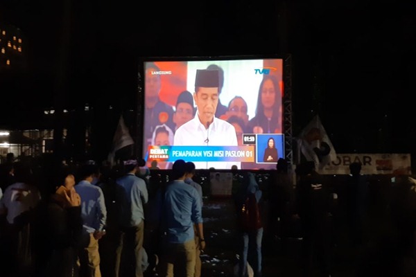 Pendukung Jokowi & Prabowo Nonton Bareng Debat Capres 17 Januari di Hotel Bidakara 