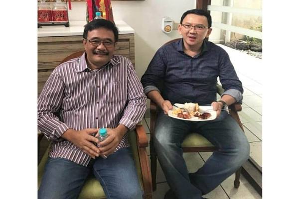 Politisi PDIP Djarot Saiful Hidayat dan Basuki Tjahaja Purnama (Ahok)/Instagram @djarotsaifulhidayat