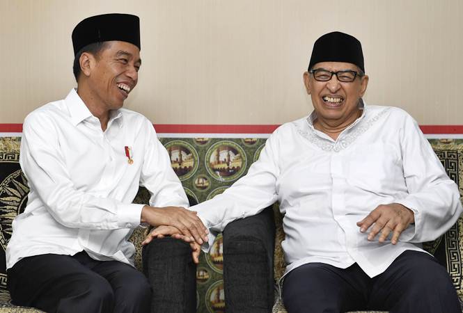  Keakraban Presiden Jokowi dan Pengurus Ponpes Bayt Al Quran Quraish Shihab