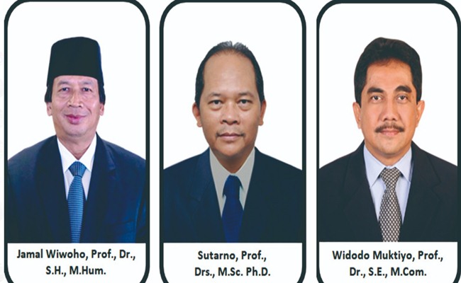 Tiga Calon Rektor UNS periode 2019-2023./Bisnis-dok. 