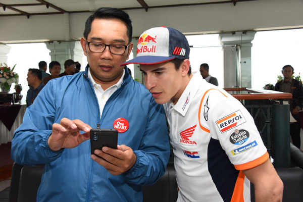  Bertemu Marc Marquez, Ridwan Kamil Ngebet Bangun Sirkuit MotoGP
