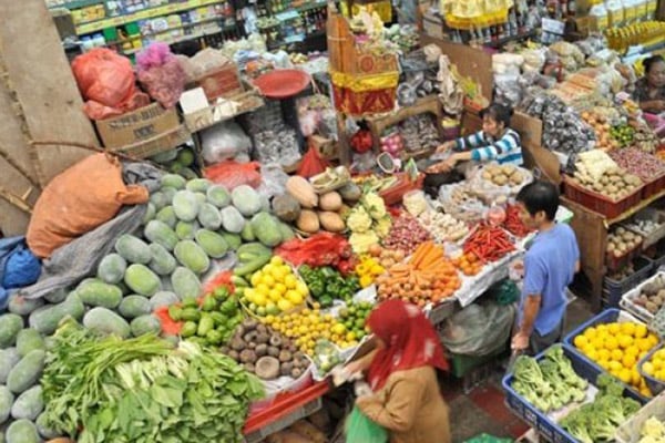 Ilustrasi kegiatan di pasar tradisional/Antara