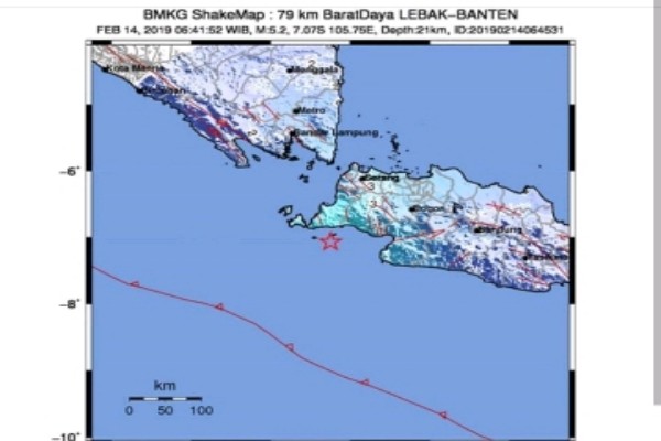  Banten Diguncang Gempa 5,2 SR