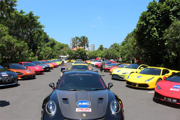  Akhir Pekan Ini, Puluhan Supercar Touring di Bali 