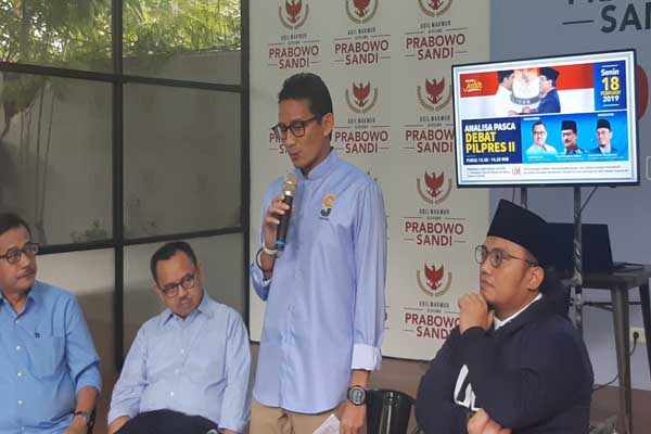  Sandi Tidak Percaya Jokowi Gunakan Earpiece Saat Debat