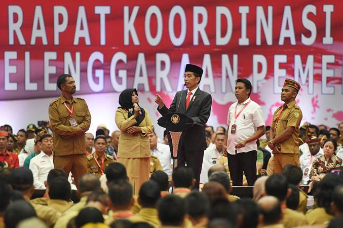  Presiden Jokowi Hadiri Rakornas Penyelenggaraan Pemerintahan Desa 2019