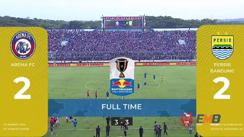  Piala Indonesia: Skor Akhir Arema vs Persib 2-2, Persib ke Perempat Final. Live Streaming via PSSI TV