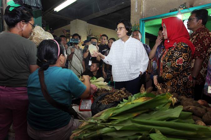  Sri Mulyani Kunjungi Pasar Bengkulu
