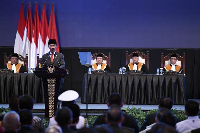  Presiden Jokowi Hadiri Laporan Tahunan Mahkamah Agung