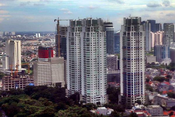 Deretan gedung bertingkat terlihat dari ketinggian di kawasan Sudirman, Jakarta, Rabu (26/12/2018)./Bisnis-Nurul Hidayat