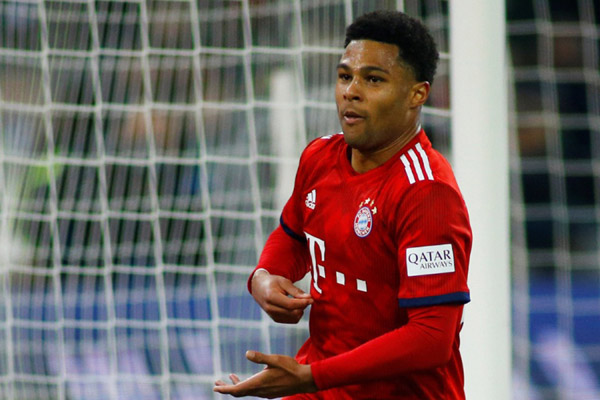Pemain sayap Bayern Munchen Serge Gnabry/Reuters-Thilo Schmulgen
