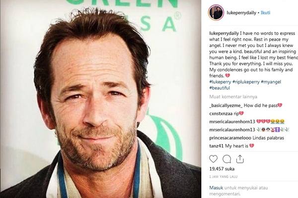  Luke Perry Meninggal,  Lawan Mainnya di Beverly Hills 90210 dan Riverdale Ungkap Belasungkawa