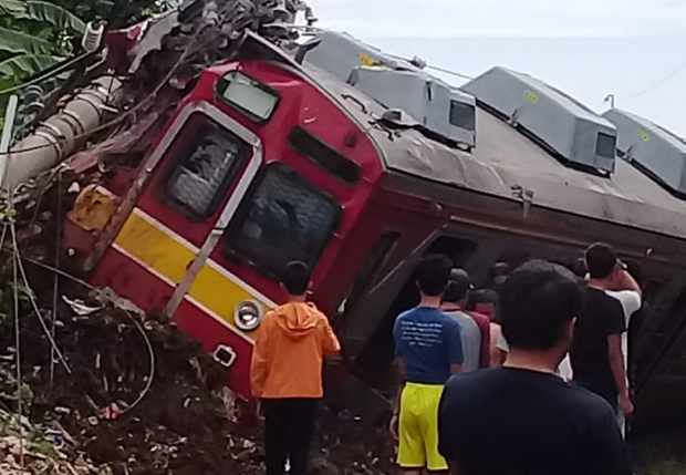  Peristiwa Kereta Anjlok di Bogor, 17 Orang Luka-luka