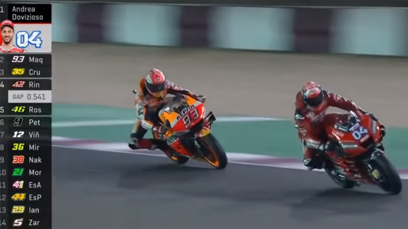  MotoGP Qatar: Ini Video Duel Sengit Andrea Dovizioso vs Marc Marquez
