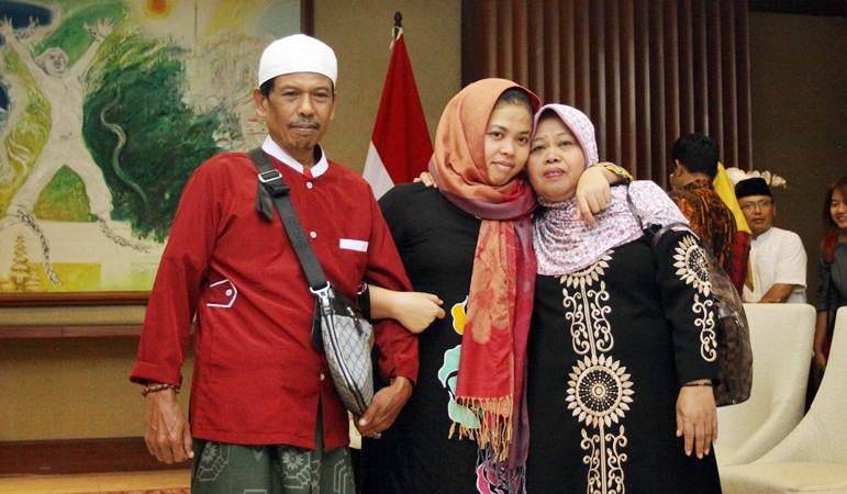  Siti Aisyah Akhirnya Bisa Kumpul dengan Ayah Ibunya