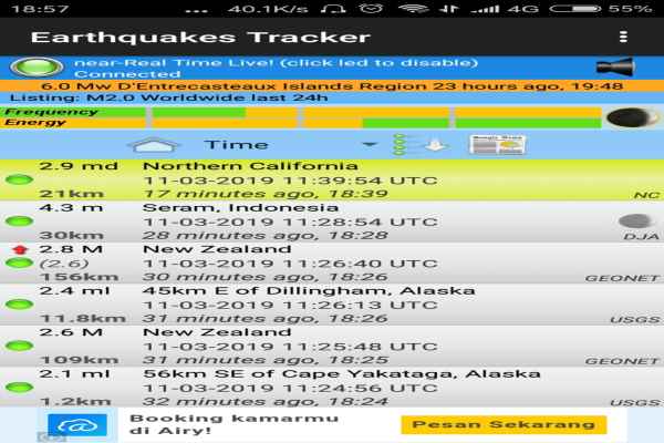  APLIKASI KEGEMPAAN : Memantau Gempa Terkini Melalui Earthquake Trackers 