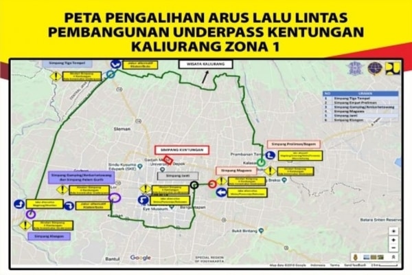  Dampak Proyek Underpass Kentungan Yogyakarta, Sejumlah jalan Alternatif Rusak