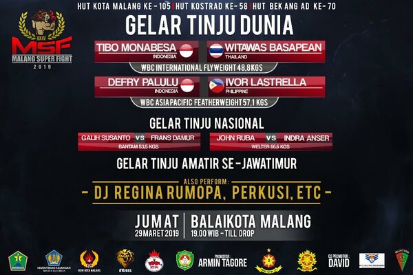  Gelaran Tinju Malang Super Fight Hadirkan Tamu Thailand dan Filipina