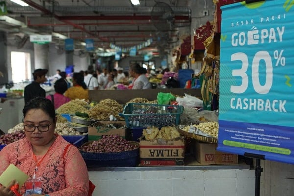  Transaksi di Pasar Badung Kini Bisa Pakai Go-Pay
