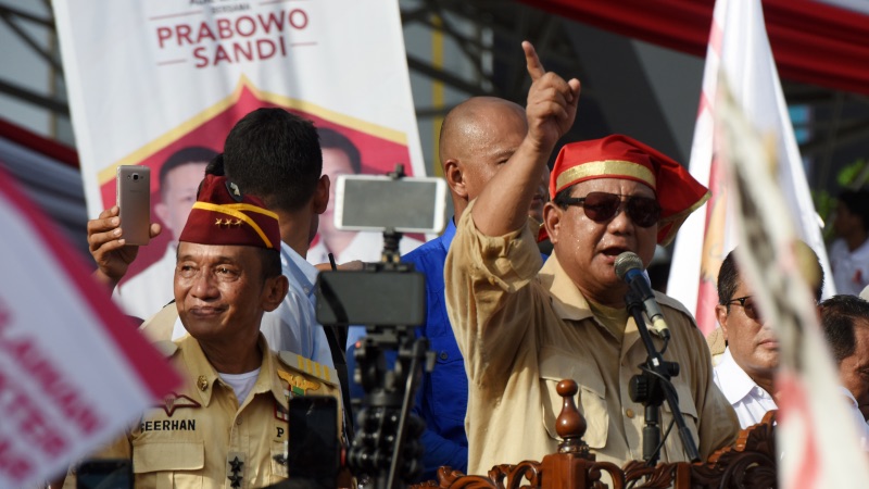  Kampanye Prabowo di Makassar, Ada Bendera Golkar dan Bahas Kebocoran Anggaran
