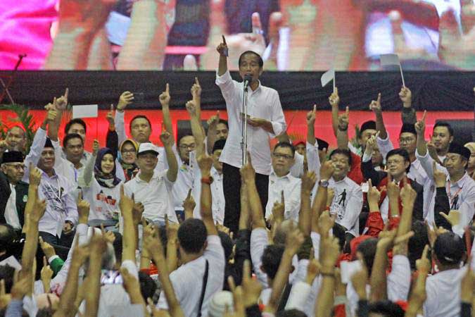  Jokowi Kampanye di Lhokseumawe Aceh Dihadiri Tiga Ribuan Pendukung