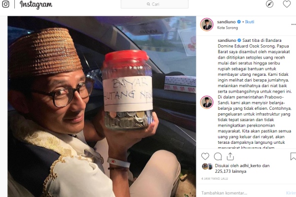  Sandiaga Akan Sisir Belanja Tidak Efisien, Contohnya Infrastruktur