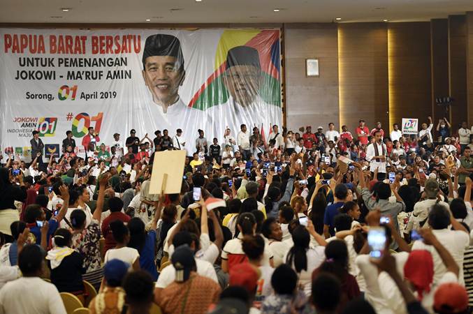  Kampanye di Sorong, Jokowi Target Menang 80% di Papua Barat