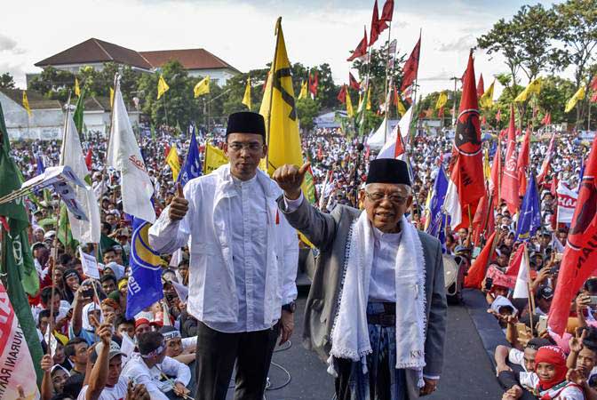  Ma\'ruf Amin Targetkan Minimal Raih 60 Persen Suara di Sukabumi
