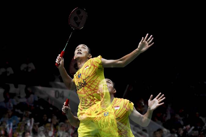 Tunggal putra Indonesia Jonatan Christie (Jojo)/ANTARA-Hafidz Mubarak A