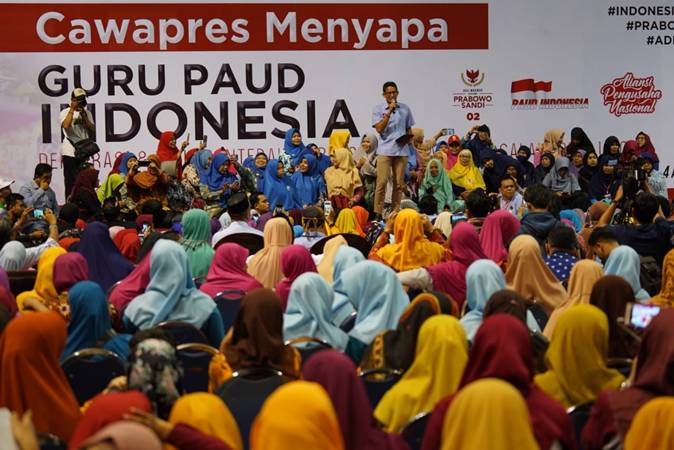  Sandi: Saya dan Pak Prabowo Siap Pasang Badan untuk Guru PAUD
