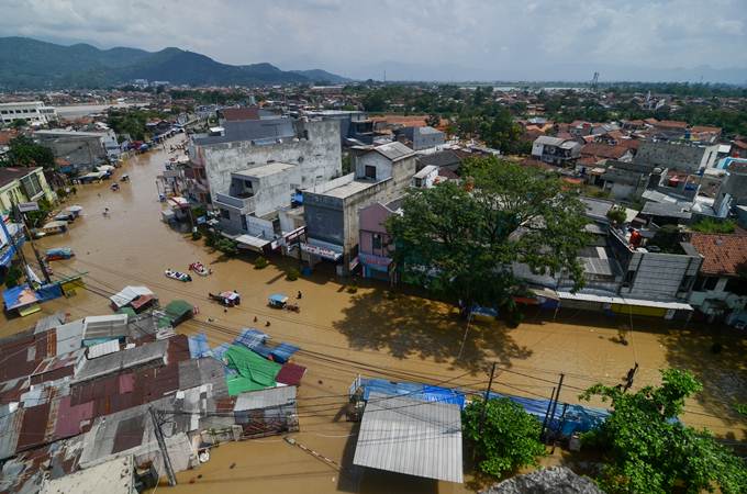  Luapan Sungai Citarum Banjiri Kabupaten Bandung