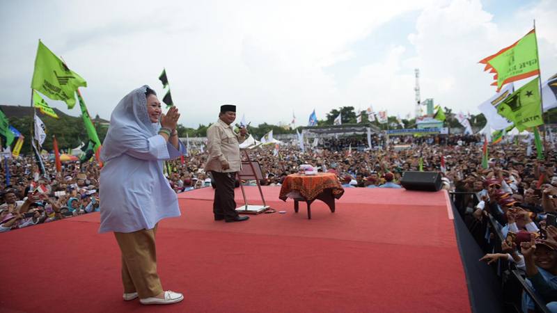  Prabowo Goda Titiek Soeharto saat Kampanye di Yogyakarta