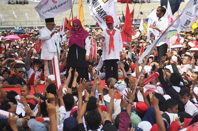  Kampanye di Karawang, Jokowi dan Ma\'ruf Amin Targetkan 60% Suara