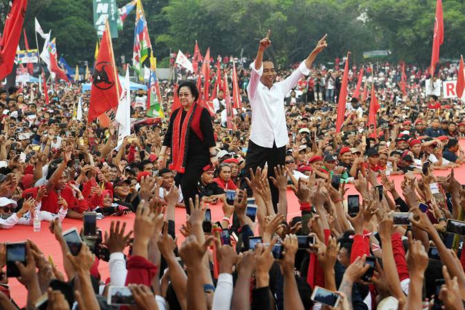  Jokowi dan Megawati Soekarnoputri Kampanye Akbar di Solo