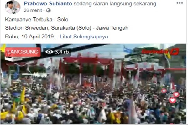  Kampanye Prabowo, Kawasan Sriwedari Jadi Lautan Manusia